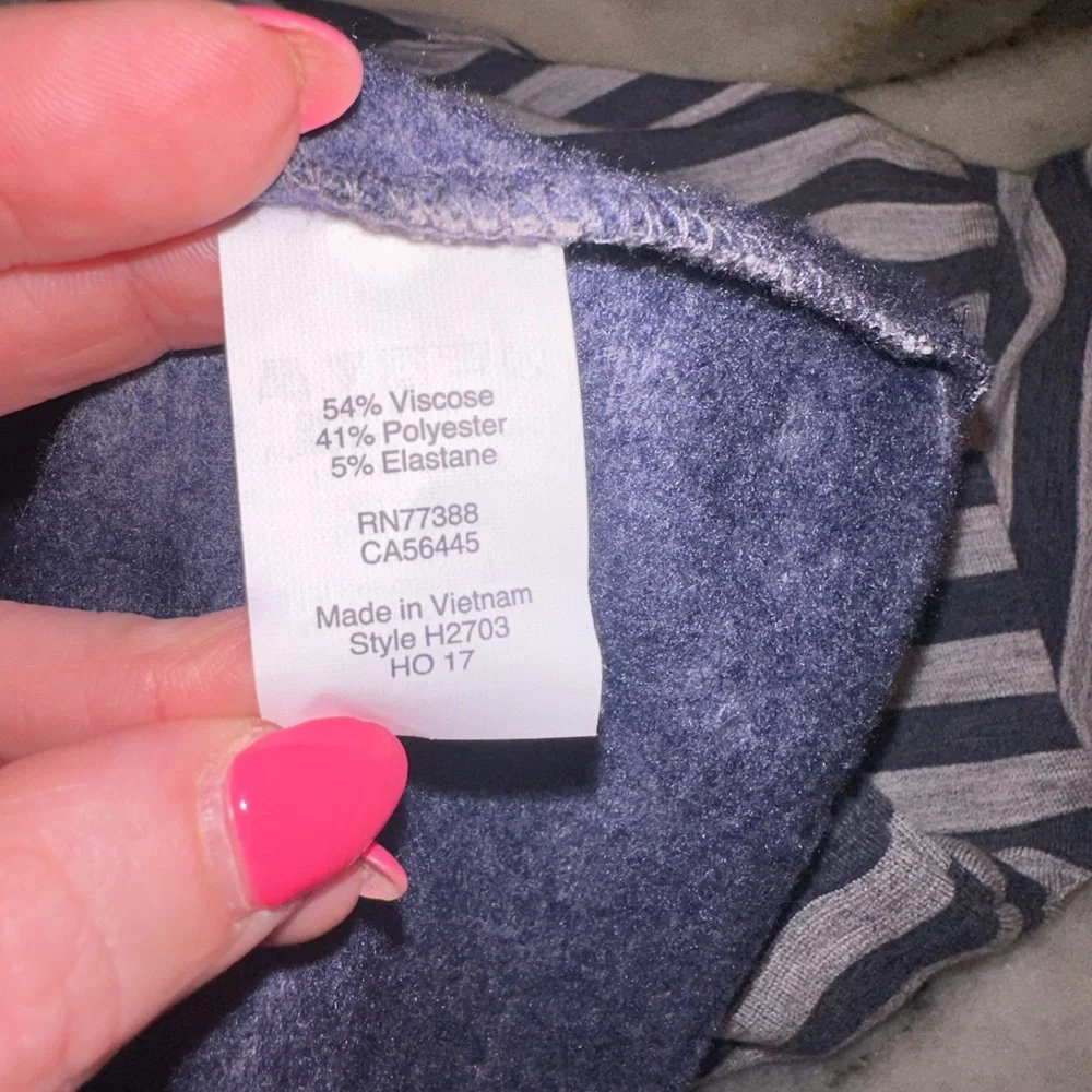EUC J. Crew Size Small Womens Gray and Blue  Cowl‎ Neck Sweater